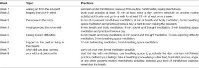 The Effects of Different Stages of Mindfulness Meditation Training on Emotion Regulation